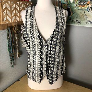 Vintage KZK Southwestern Woven Vest - 1994